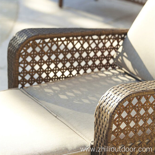 Garden furniture rattan sun lounger outdoor beach chair